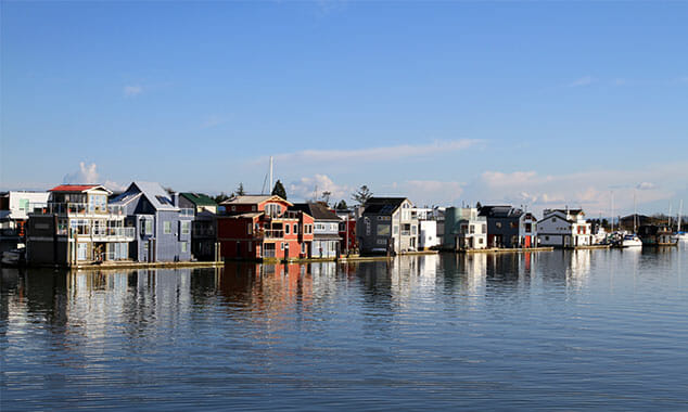 floating homes on a river