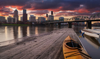 kayak on a dock